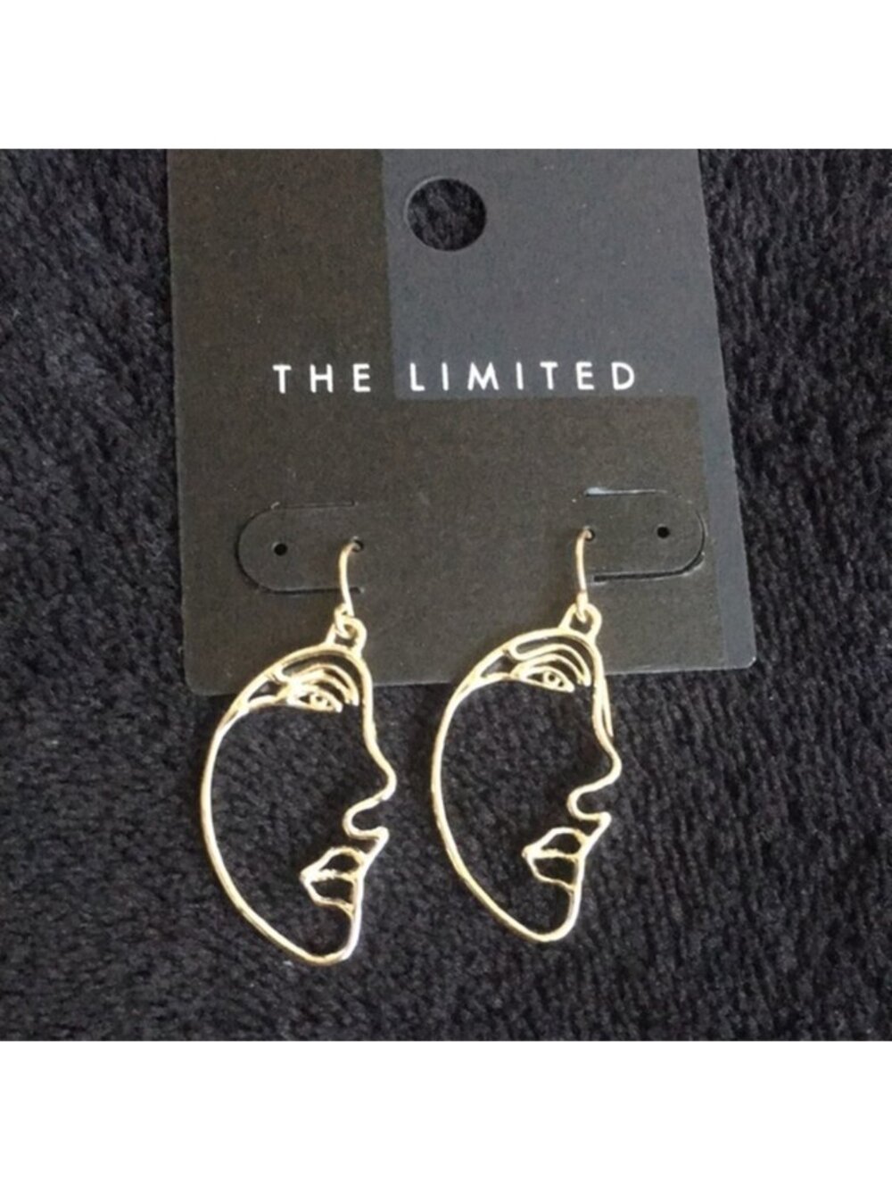 The Limited Half Face Silver Tone Earrings